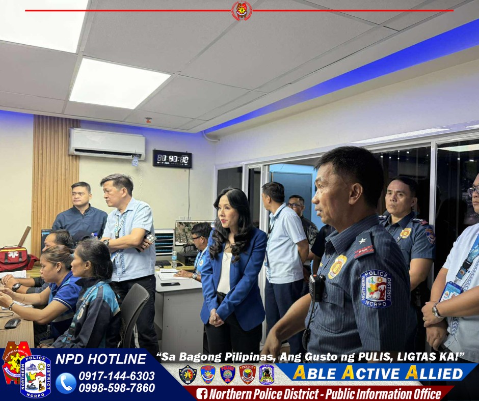 May be an image of 6 people, ambulance and text that says '88_93:80 B99:00 93 POLIGE NCR NPD HOTLINE 0917-144-6303 0998-598-7860 cTp9 "Sa Bagong Pilipinas, Ang Gusto ng PULIS, LIGTAS KA!" ABLE ACTIVE ALLIED f Northern Police District Public Information Office'