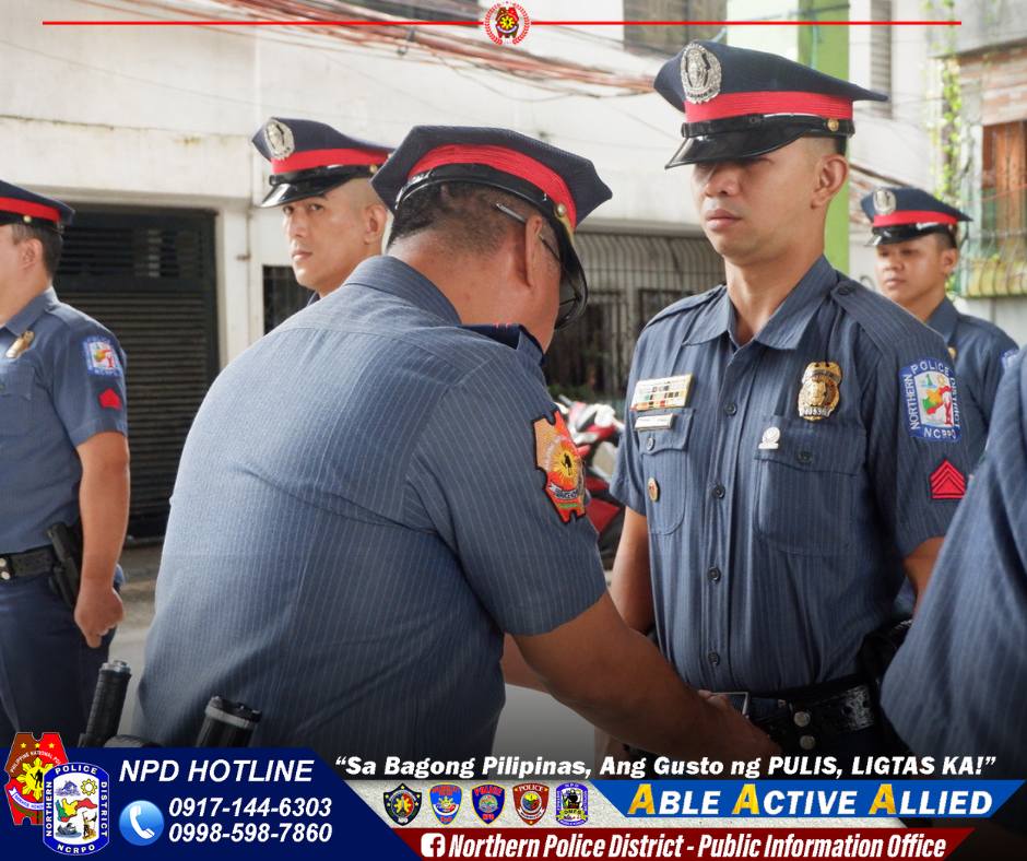 May be an image of 4 people and text that says 'វ 2 NCP POLIGE NPD HOTLINE "Sa Bagong Pilipinas, Ang Gusto ng PULIS, LIGTAS KA!" 0917-144-6303 ABLE A ACTIVE ALLIED 0998-598-7860 fNorthern f Police District Public Information Office'