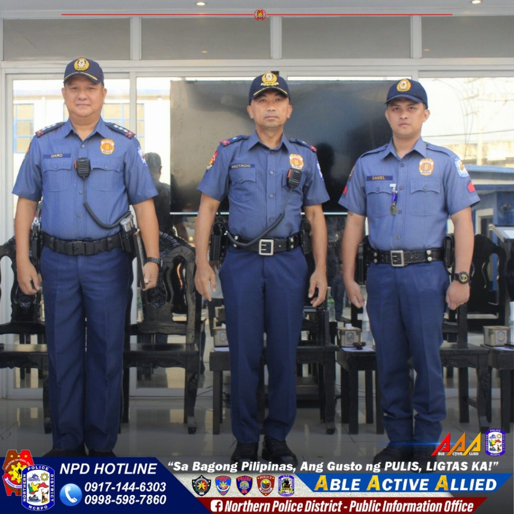 May be an image of 4 people, ambulance and text that says 'เนเนเธฅเธง BANBL ๅ POLIO AAA NPD HOTLINE "Sa Bagong Pilipinas, Ang Gusto ng PULIS, LIGTAS KA!" 0917-144-6303 ABLE ACTIVE ALLIED 0998-598-7860 f Northern Police District- Public Infor Information Office'
